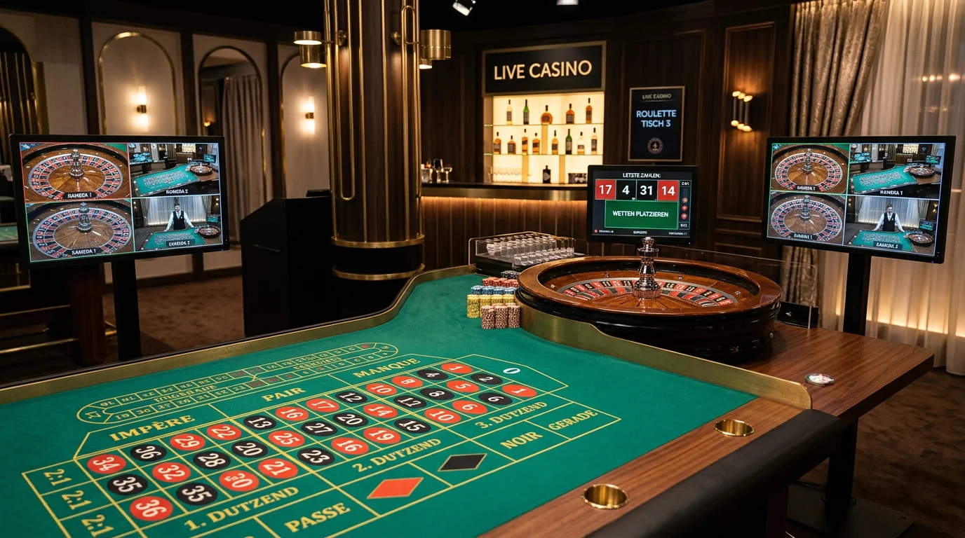 Live Dealer Casino Tisch mit Paysafecard Einzahlung am Smartphone